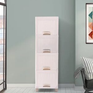 White 4 Layer Cabinet Drawer Clothes Perfect T Shirts Undergarments Clothing Storage