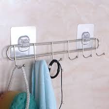 Zurato Stainless Steel Bathroom Wall Hook 6 Hooks Cloth Capacity 5 Kg Silver