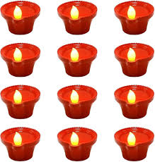 Water Diya Set Of 12 Water Sensor Diya Diya Sensor Magic Diya