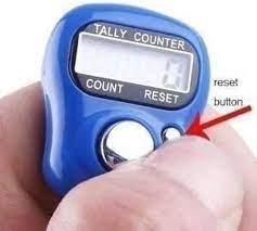 Mini Hand Tally Counter Ring Head Count Japa Counter Counting Machine Mantra Jap Cricket Umpire Various Counting Purpose Small Blue Color May