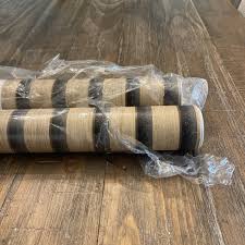 Wallcover White Non Woven Wallpaper With Grey Stripes Black Color