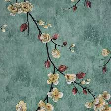 Rosa Stella Vinyl Floral Botanical Multicolor Wallpaper