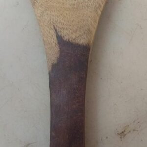 Oval Brown Wooden Cooking Spatula
