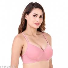 Pink Color Padded Bra For Women Size 28