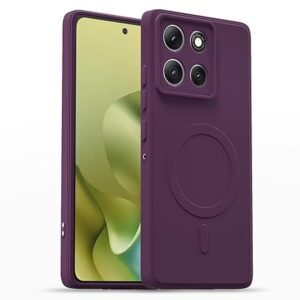 Private Lable ack Cover for Motorola Moto G86 Power 5G Soft Matte Silicone Mag Safe Design Purple