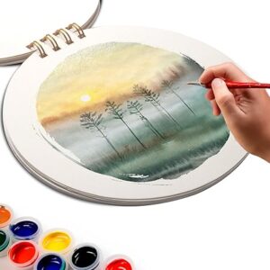 Itsy bitsy Round Sketchbook With Gold Wiro 11 inch Dia 350gsm 15 Sheets pack of 24