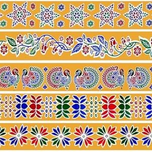 Private Lable rangoli border stickers 5 pcs