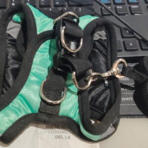 Private Lable CottonCat No Pull Dog Harness Small green and black colour
