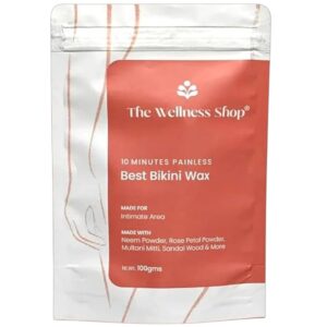 The Wellness Shop Bikini Wax Powder 10 Minutes Herbal Hair Removal Wax 100g