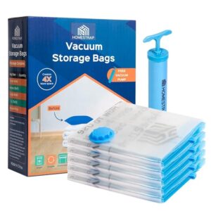 HomeStrap Vacuum Storage Bags with Pump 5Pcs Large Pack of 5 boXS