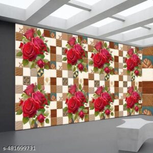Private Lable Self Adhesive Rose Printed Wall Stickers 40x130 CM