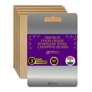 Darkpyro Stainless Steel Chopping Board Vegetable and Fruit Cutting Board Pack of 1