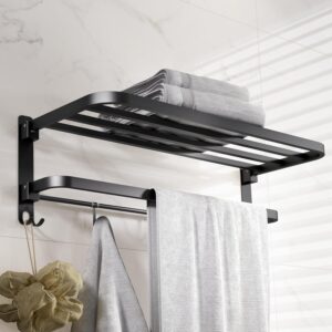 Private Lable Towel Rack for Bathroom Stainless Steel Towel Bar Black