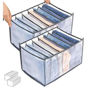Private Lable 7 Grids Washable Wardrobe Clothes Organizer 2pcs