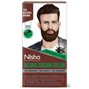Nisha Beard Colour For Men Natural Brown 40gm