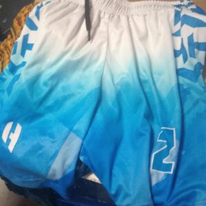 Private Lable Mens Sports Shorts White Blue Shorts Size M