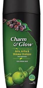 CHARM GLOW Amla Aritha And Shikakai Herbal Shampoo for hair 350ml