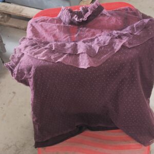 Private Lable purple self design sleeveless top for women size M