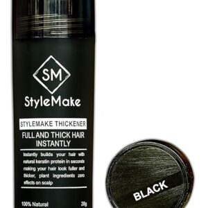 Style make Thickener Transform Visible Areas Hair Fiber Black 28g