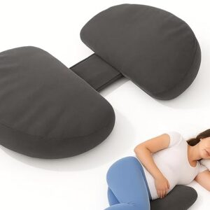 Necxy Multifunctional H Shaped Pregnancy Maternity Pillow for Pregnant Women Ash Grey Set of 2