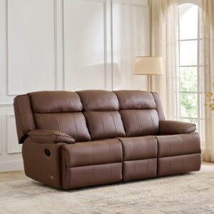 Homecentre Torino Faux Leather 3 Seater Recliner brown colour