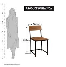 Callas Compact Modern Only Chairs Metal Wooden Set Of 4 Brown