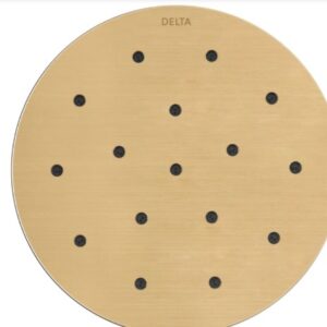 Delta 14 Round Single Function Raincan Showerhead H2O Kinetic Champagne Bronze Ish 1501 H2O Cz