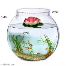 Private Lable Elegant 6 Inch Glass Fish Bowl Pot Ideal for Aquatic Decor and Small Plants