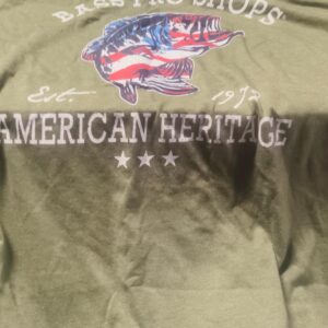 Bass pro shops round neck half sleeve t shirt for men green colour size 2XL