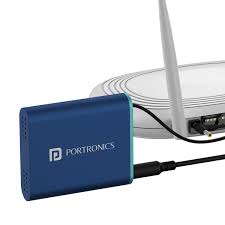 Portronics Power Plus Advanced Mini Router ups power flow Blue colour