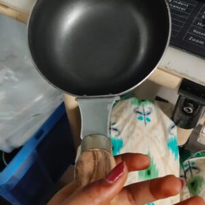 The Indus Valley Pure Sheet Iron Tadka Pan with Wooden Handle