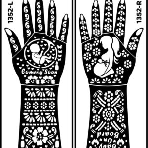 Private Lable Bridal Blooming Rose Mehndi Stencil Sticker