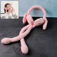 Private Lable Cute pink Plush Winter Ear Muff for Girls Womens