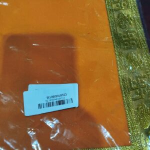 Private Label Orange Velvet Pooja Chowki Assan