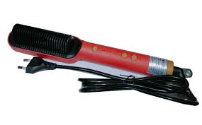 Evora Plastic Hair Straightener Red Colour