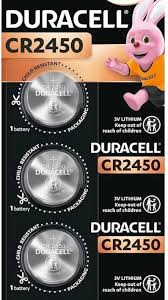 DURACELL CR 2450 3V Lithium Coin cell Battery Pack of 4