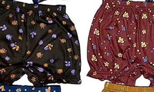Private Label Girls Cotton Blend Printed Bloomer Panties Underwear Dark Brown Ans Lite Size 8 To 9 Years