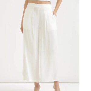 Private Label White Palazzo Pants Ferr Size