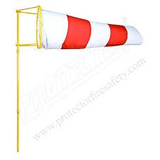Wind Sock Indicator Polyester Red and White