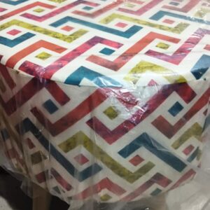 Private Label Alexis Zig Zag Fabric Seating Stool In Multi Color 1 N