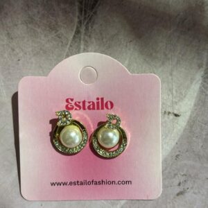 Private Label Korean Fresh Flower White Stud Earrings for Womens