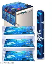 Private Label Blue Colour Fridge Cover And Fridge Rack Mat