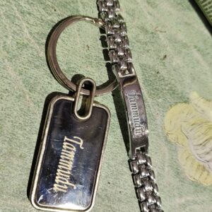 Zivi Fashion Men Silver Bracelet And Pendent Chain