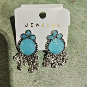 Private Label Oxy Rised Ear Rings Sky Blue Colour