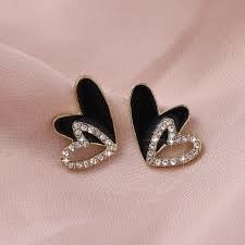 Estailo Women Earring Stylish Colour Black And Stone Working