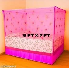 Privet Lable Cotton Mosquito Net Colour Pink Size Single Bad With Printed