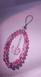 Private Label Mobile Bag Key Charm Colour Pink And White