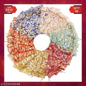 Private Label Unisex Organza Favor Jewellery Pouch Shagun Potli Bags Shadi Festival Gift Potli Pouch 12