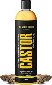 UrbanBotanics Cold Pressed Castor Oil for Hair Growth Skin Care Moisturising Dry Skin Nails Eyelash Virgin Grade 200ml