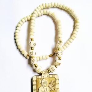 Private Label Original Hanuman Ji Tulsi Mala with Wooden Pendant